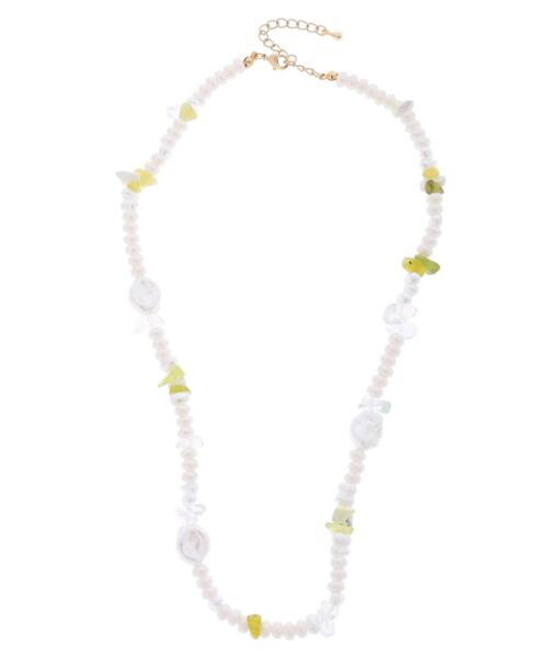 Green　Parks（グリーンパークス）の「パールサザレMIXバランスネックレス（ネックレス・レディース・オレンジ/グリーン・FREE）」の8枚目の写真