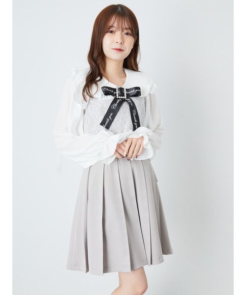 Ank Rouge（アンクルージュ）の「レースプリーツJSK（ジャンパー