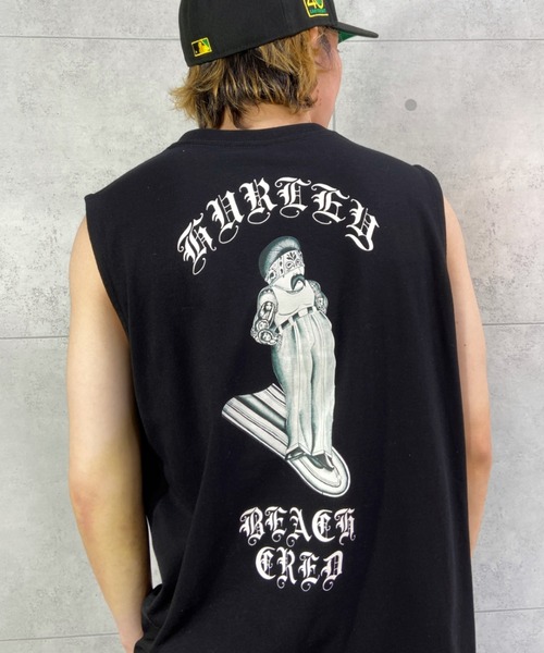 Hurley （ハーレー）の「【ムラサキスポーツ別注】Hurley/ハーレー ルーズシルエット バックプリント タンクトップ MSL2200056（タンクトップ・メンズ・グレー/ブラック/ホワイト・M/L/S）」の18枚目の写真