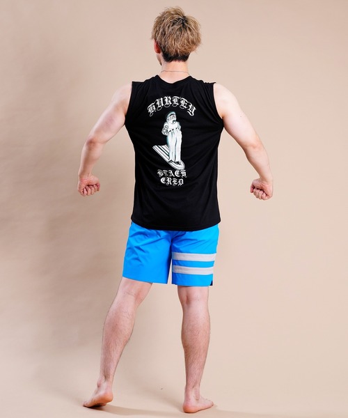 Hurley （ハーレー）の「【ムラサキスポーツ別注】Hurley/ハーレー ルーズシルエット バックプリント タンクトップ MSL2200056（タンクトップ・メンズ・グレー/ブラック/ホワイト・M/L/S）」の6枚目の写真