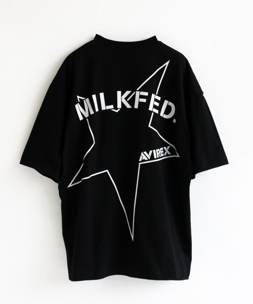 AVIREX（アヴィレックス）の「【MILKFED.×AVIREX】ビッグスター Tシャツ/BIG STAR T-SHIRT/ミルクフェド/アヴィレックス（Tシャツ/カットソー・レディース・ブラック/ホワイト・FREE）」の2枚目の写真