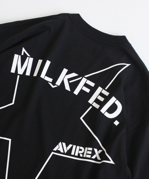 AVIREX（アヴィレックス）の「【MILKFED.×AVIREX】ビッグスター Tシャツ/BIG STAR T-SHIRT/ミルクフェド/アヴィレックス（Tシャツ/カットソー・レディース・ブラック/ホワイト・FREE）」の9枚目の写真