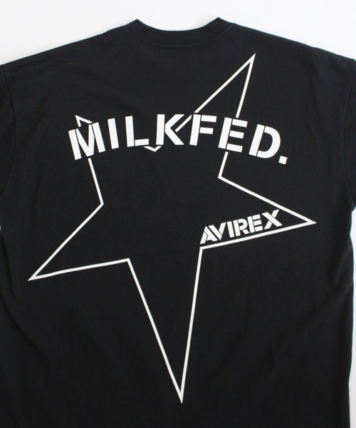 AVIREX（アヴィレックス）の「【MILKFED.×AVIREX】ビッグスター Tシャツ/BIG STAR T-SHIRT/ミルクフェド/アヴィレックス（Tシャツ/カットソー・レディース・ブラック/ホワイト・FREE）」の7枚目の写真