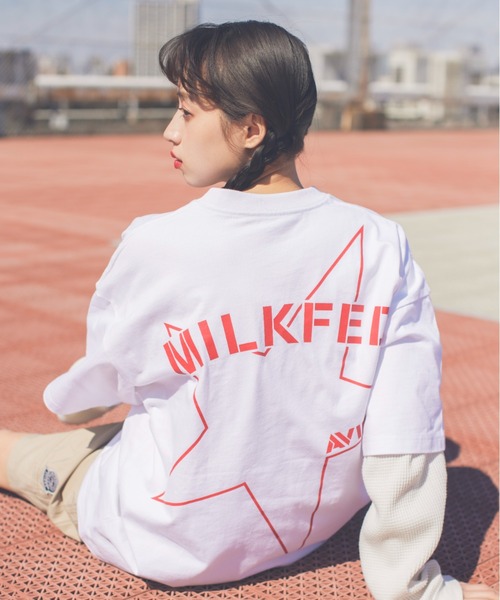 AVIREX（アヴィレックス）の「【MILKFED.×AVIREX】ビッグスター Tシャツ/BIG STAR T-SHIRT/ミルクフェド/アヴィレックス（Tシャツ/カットソー・レディース・ブラック/ホワイト・FREE）」の18枚目の写真