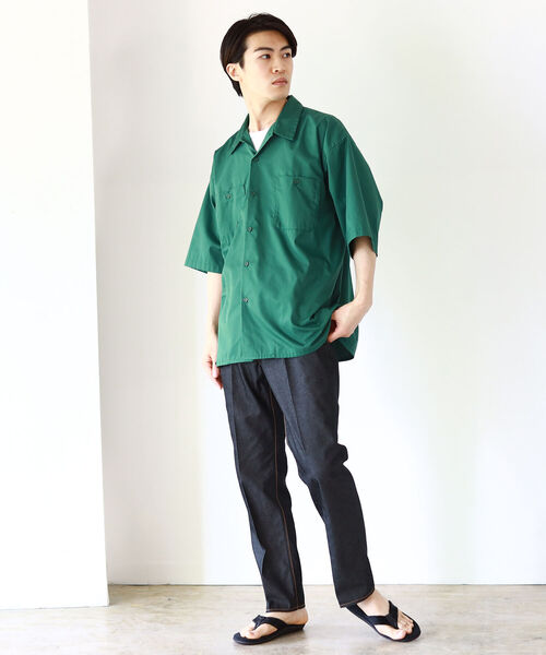BEAMS(ビームス)の「BEAMS / T/Cツイル ワーク イージーシャツ(シャツ/ブラウス・メンズ・グレー/ネイビー/グリーン・M/L/XL/S)」の9枚目の写真