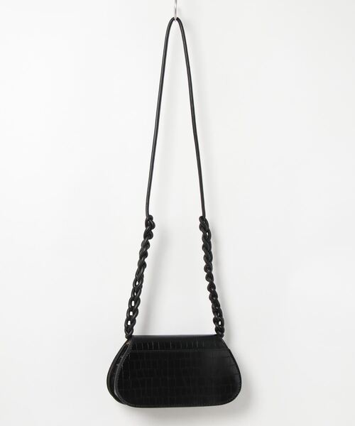 natural couture(ナチュラルクチュール)の「サマークロコ横長ショルダーバッグ(ショルダーバッグ・レディース・ブラック/ベージュ/グリーン・FREE)」の4枚目の写真