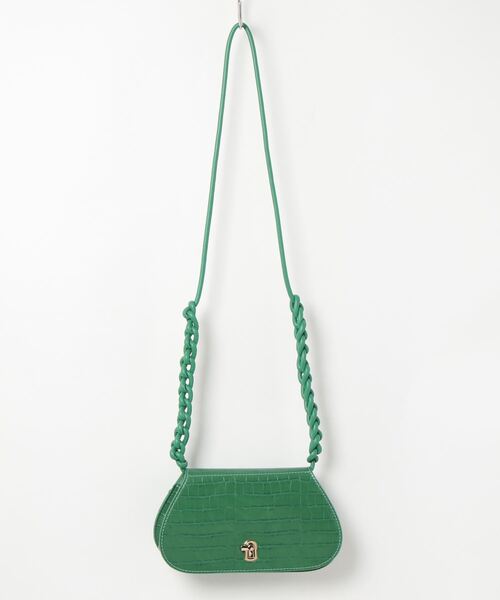 natural couture(ナチュラルクチュール)の「サマークロコ横長ショルダーバッグ(ショルダーバッグ・レディース・ブラック/ベージュ/グリーン・FREE)」の16枚目の写真