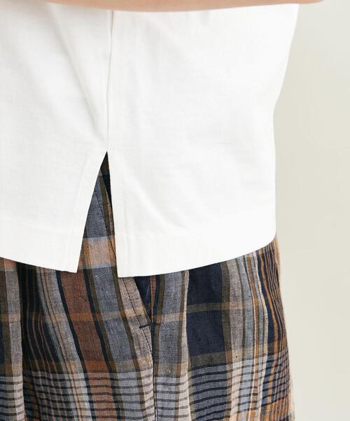 BEAUTY&YOUTH UNITED ARROWS（ビューティーアンドユースユナイテッドアローズ）の「BY コットン天竺シアー5分袖カットソー -ウォッシャブル-（Tシャツ/カットソー・レディース・ブラック/オリーブ/ホワイト・FREE）」の17枚目の写真
