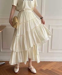 emi+ | スリットランダムフレアロングスカート(スカート)