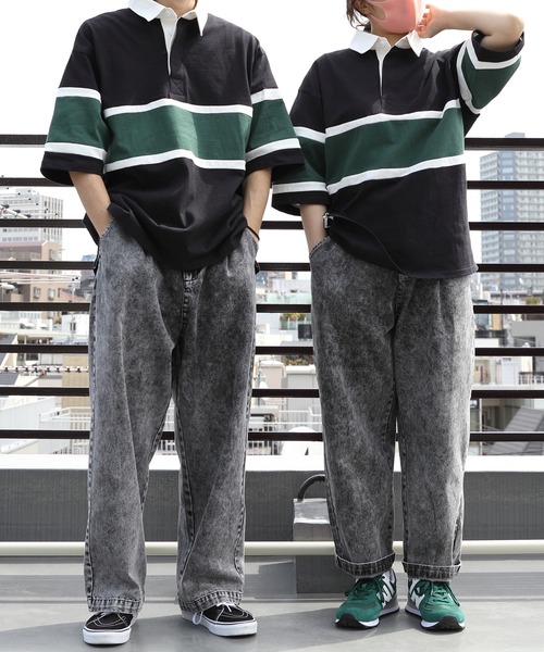 ８(eight)（エイト）の「半袖ラガーシャツ（ポロシャツ・メンズ・グリーン系その他/ブラック系その他/ネイビー系1/マスタード/ブルーグレー/オフホワイト・LARGE/MEDIUM）」の22枚目の写真