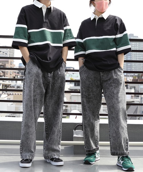 ８(eight)（エイト）の「半袖ラガーシャツ（ポロシャツ・メンズ・グリーン系その他/ブラック系その他/ネイビー系1/マスタード/ブルーグレー/オフホワイト・LARGE/MEDIUM）」の21枚目の写真