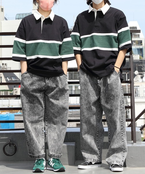 ８(eight)（エイト）の「半袖ラガーシャツ（ポロシャツ・メンズ・グリーン系その他/ブラック系その他/ネイビー系1/マスタード/ブルーグレー/オフホワイト・LARGE/MEDIUM）」の19枚目の写真