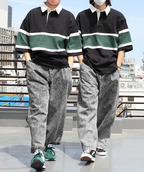 ８(eight)（エイト）の「半袖ラガーシャツ（ポロシャツ・メンズ・グリーン系その他/ブラック系その他/ネイビー系1/マスタード/ブルーグレー/オフホワイト・LARGE/MEDIUM）」の8枚目の写真