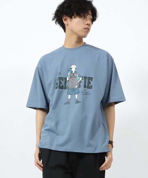 MARUKAWA(マルカワ)の「Selfie Freak イラストプリントTシャツ(Tシャツ/カットソー・レディース・ホワイト/グレー/ホワイト系その他/ブルー系その他/チャコール/ホワイト系その他2・M/L)」の19枚目の写真