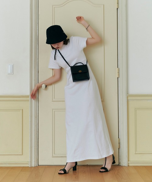 TINA:JOJUN(ティーナジョジュン)の「Aライン カットソーワンピース TINA:JOJUN(ワンピース・レディース・ホワイト/ブラック・S/M)」の6枚目の写真