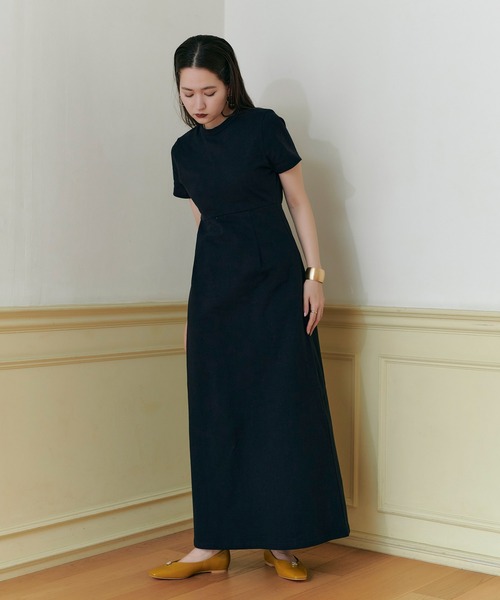 TINA:JOJUN(ティーナジョジュン)の「Aライン カットソーワンピース TINA:JOJUN(ワンピース・レディース・ホワイト/ブラック・S/M)」の3枚目の写真