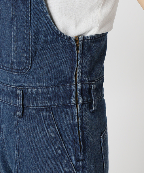 【新品】B.C STOCK＊リーンフレアオーバーオール＊デニムサロペット B C STOCK リーンフレア オーバーオール サロペット ネイビー系