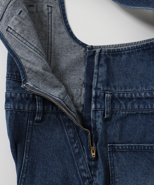 B.C STOCK(ベーセーストック)の「フレアdenim オーバーオール(サロペット/オーバーオール・レディース・ホワイト/ブラック/ブルー・FREE)」の20枚目の写真