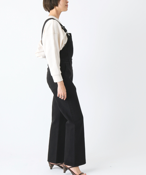 B.C STOCK(ベーセーストック)の「フレアdenim オーバーオール(サロペット/オーバーオール・レディース・ホワイト/ブラック/ブルー・FREE)」の9枚目の写真