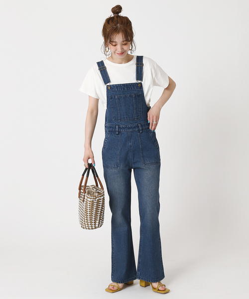 セール】フレアdenim オーバーオール（サロペット