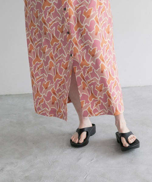 yuw（ユウ）の「プリントシャツワンピース　276527（シャツワンピース・レディース・ピンク/ブルー・FREE）」の11枚目の写真