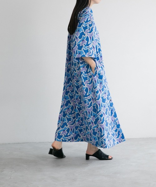 yuw（ユウ）の「プリントシャツワンピース　276527（シャツワンピース・レディース・ピンク/ブルー・FREE）」の13枚目の写真