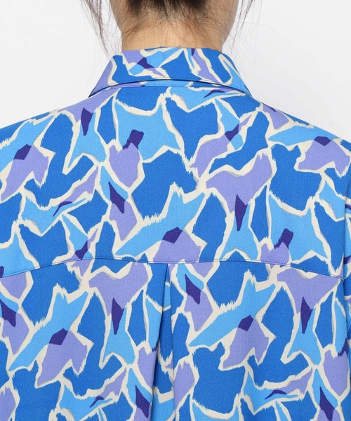 yuw（ユウ）の「プリントシャツワンピース　276527（シャツワンピース・レディース・ピンク/ブルー・FREE）」の20枚目の写真