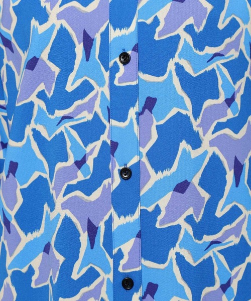 yuw（ユウ）の「プリントシャツワンピース　276527（シャツワンピース・レディース・ピンク/ブルー・FREE）」の8枚目の写真