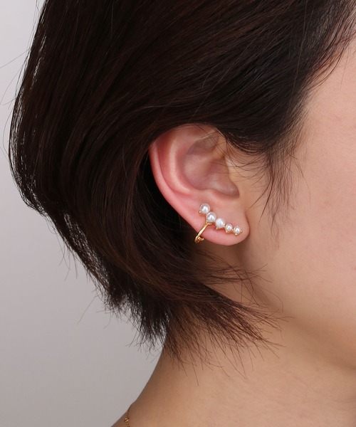Manon's Selection(マノンズセレクション)の「パールストーンゴールドベース片耳用イヤリング(イヤリング・レディース・P/S・ONE SIZE)」の2枚目の写真