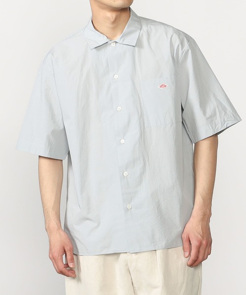 DANTON（ダントン）の「DANTON | コットンポプリン ワークシャツ MEN（シャツ/ブラウス・メンズ・グレイッシュベージュ/ネイビー/サックスブルー・40/42/38）」の3枚目の写真