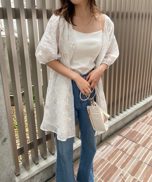 one after another NICE CLAUP（ワンアフターアナザーナイスクラップ）の「シアー刺しゅうマルチブラウス（シャツ/ブラウス・レディース・オフホワイト/ホワイト系その他/ホワイト系その他2・FREE）」の16枚目の写真