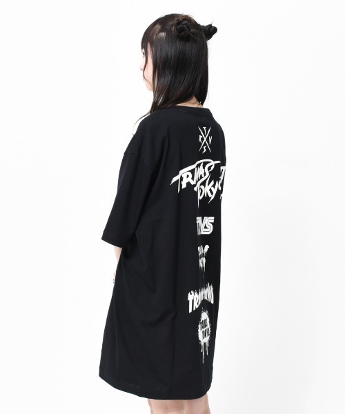 TRAVAS TOKYO（トラバス トウキョウ）の「『TRAVAS TOKYO/トラバス トーキョー』Furry bear BIG Tee/くまプリント 半袖Tシャツ（Tシャツ/カットソー・レディース・ホワイト/ブラック/サックスブルー/ライトグリーン/ライトパープル/A・FREE）」の8枚目の写真