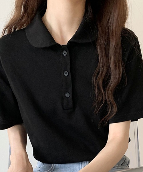 Ulysses(ユリシス)の「ラウンドネックポロトップス(Tシャツ/カットソー・レディース・ライトグレー/ブラック/ダークグレー・M/L)」の4枚目の写真
