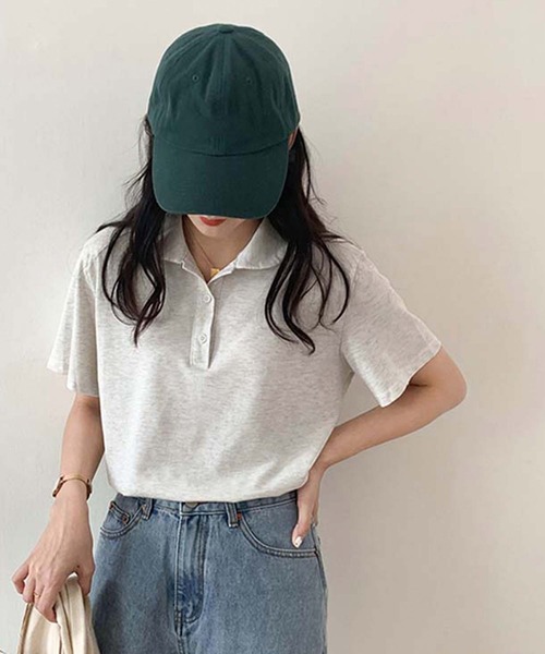 Ulysses(ユリシス)の「ラウンドネックポロトップス(Tシャツ/カットソー・レディース・ライトグレー/ブラック/ダークグレー・M/L)」の10枚目の写真