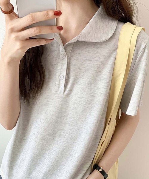 Ulysses(ユリシス)の「ラウンドネックポロトップス(Tシャツ/カットソー・レディース・ライトグレー/ブラック/ダークグレー・M/L)」の21枚目の写真