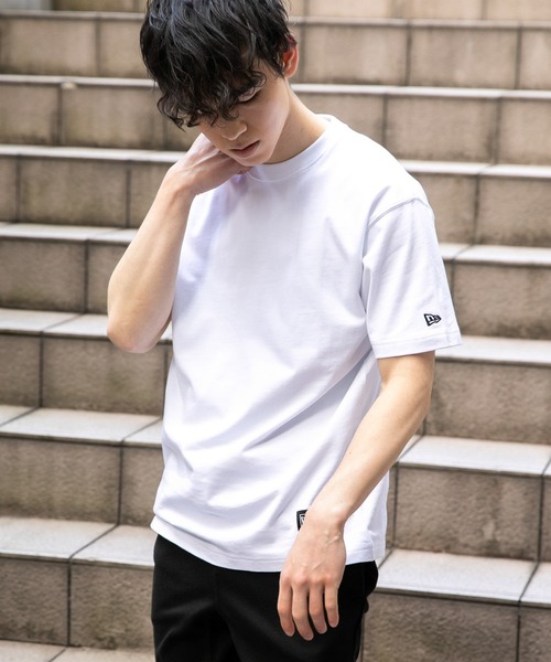NEW ERA(ニューエラ)の「ニューエラ 半袖Tシャツ ONSPOTZ別注 裾ボックスロゴ(Tシャツ/カットソー・メンズ・ホワイト/ブラック/ダークグリーン/ベージュ系その他/ダークグレー/カーキ/キャメル/ライトグレー/オレンジ・XXL/XL/S/L/M)」の12枚目の写真