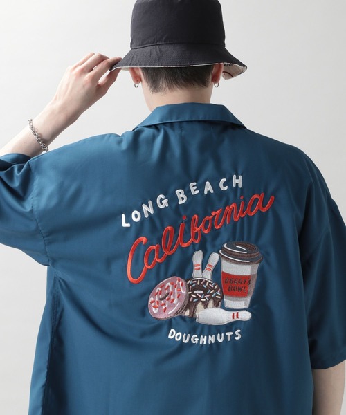 RAGEBLUE（レイジブルー）の「刺繍ボウリングシャツ（シャツ/ブラウス・メンズ・ブラック/オフホワイト/イエロー/ブルー・MEDIUM/LARGE）」の4枚目の写真