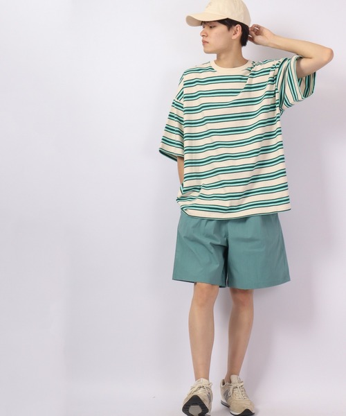 Revo.(レボ)の「Revo. レトロマルチボーダーコットンSS 半袖Tee(Tシャツ/カットソー・メンズ・ホワイト/ブルー/パープル・1/2)」の13枚目の写真