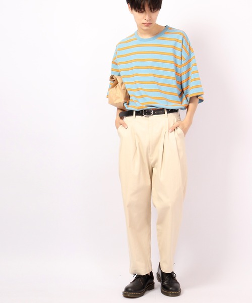 Revo.(レボ)の「Revo. レトロマルチボーダーコットンSS 半袖Tee(Tシャツ/カットソー・メンズ・ホワイト/ブルー/パープル・1/2)」の18枚目の写真