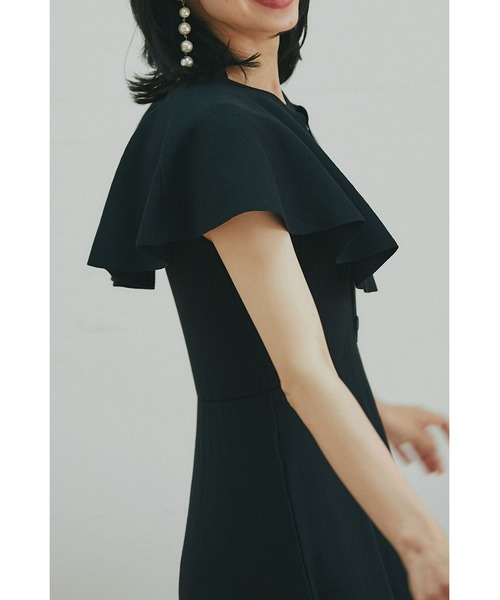 &. NOSTALGIA(アンドドットノスタルジア)の「フロントボタンケープ風ニットワンピース(ワンピース・レディース・ピンク系その他/ブラック・FREE)」の11枚目の写真