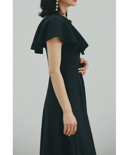 &. NOSTALGIA(アンドドットノスタルジア)の「フロントボタンケープ風ニットワンピース(ワンピース・レディース・ピンク系その他/ブラック・FREE)」の12枚目の写真