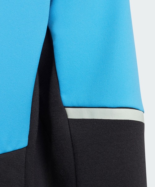 adidas(アディダス)の「Designed for Gameday フーデッド トラックトップ / ジャージ / アディダス(キッズ/子供用)(パーカー・キッズ・ブラック×ブルー/ホワイト・130/140/150/160)」の4枚目の写真
