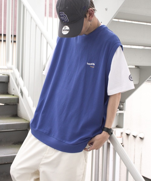 VISION STREET WEAR(ヴィジョンストリートウェア)の「VISION STREET WEAR ビジョンストリートウェア 鹿の子ベストアンサンブル(アンサンブル・メンズ・ブラック/ブルー/グリーン・M/L)」の16枚目の写真