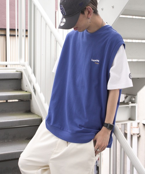 VISION STREET WEAR(ヴィジョンストリートウェア)の「VISION STREET WEAR ビジョンストリートウェア 鹿の子ベストアンサンブル(アンサンブル・メンズ・ブラック/ブルー/グリーン・M/L)」の14枚目の写真
