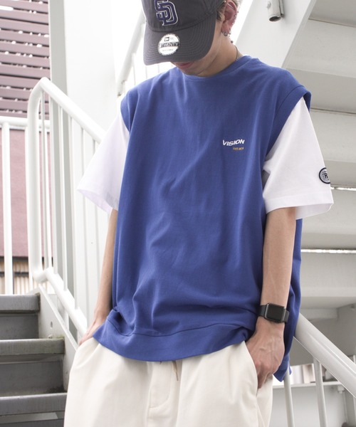 VISION STREET WEAR(ヴィジョンストリートウェア)の「VISION STREET WEAR ビジョンストリートウェア 鹿の子ベストアンサンブル(アンサンブル・メンズ・ブラック/ブルー/グリーン・M/L)」の11枚目の写真