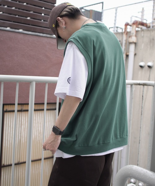 VISION STREET WEAR(ヴィジョンストリートウェア)の「VISION STREET WEAR ビジョンストリートウェア 鹿の子ベストアンサンブル(アンサンブル・メンズ・ブラック/ブルー/グリーン・M/L)」の6枚目の写真