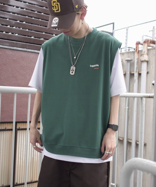VISION STREET WEAR(ヴィジョンストリートウェア)の「VISION STREET WEAR ビジョンストリートウェア 鹿の子ベストアンサンブル(アンサンブル・メンズ・ブラック/ブルー/グリーン・M/L)」の13枚目の写真
