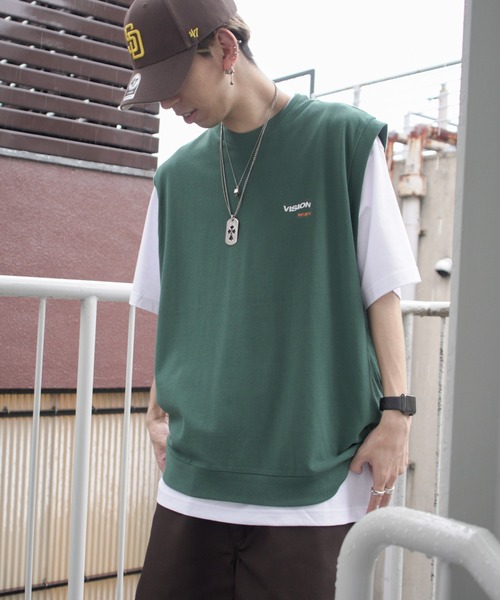 VISION STREET WEAR(ヴィジョンストリートウェア)の「VISION STREET WEAR ビジョンストリートウェア 鹿の子ベストアンサンブル(アンサンブル・メンズ・ブラック/ブルー/グリーン・M/L)」の10枚目の写真