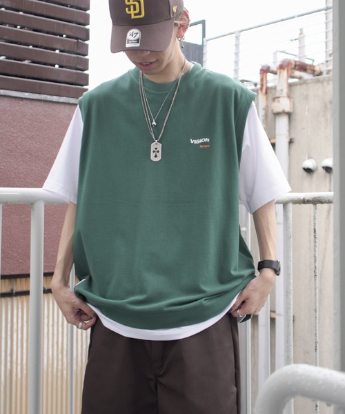 VISION STREET WEAR(ヴィジョンストリートウェア)の「VISION STREET WEAR ビジョンストリートウェア 鹿の子ベストアンサンブル(アンサンブル・メンズ・ブラック/ブルー/グリーン・M/L)」の8枚目の写真