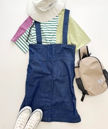 ARCH & LINE（アーチアンドライン）の「オーガニックコットン デニムジャンパースカート OG DENIM JUMPER SKIRT（ジャンパースカート）」